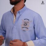 قميص كم قطن تطريز -لبني CH166 - الصورة 2