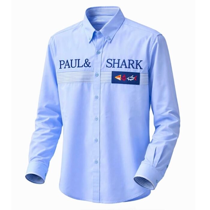 ⁦قميص كم قطن تطريز -لبنيCH139⁩ - الصورة ⁦3⁩