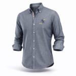 قميص كم قطن A.X تطريز -رماديCH152