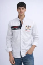 قميص كم قطن تطريز -ابيض CH175