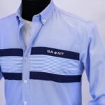 ⁦قميص كم قطن تطريز -لبنيCH128⁩ - الصورة ⁦2⁩