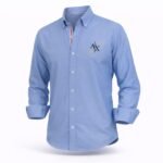 قميص كم قطن A.X تطريز -لبنيCH155