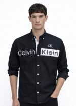 قميص كم قطن تطريز -كحلي CH171