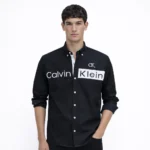 ⁦قميص كم قطن تطريز -كحلي CH171⁩ - الصورة ⁦2⁩