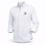 قميص كم قطن A.X تطريز -ابيضCH154