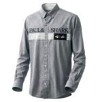 ⁦قميص كم قطن تطريز -رماديCH137⁩ - الصورة ⁦3⁩