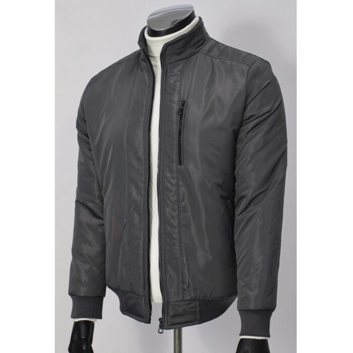 ⁦جاكيت وتربروف سادة - رمادي-JK101⁩ - الصورة ⁦4⁩