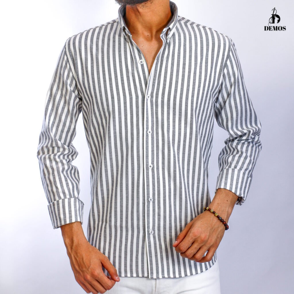 IMG_0625-scaled-1.jpg قميص كم مقلم قطن سادة CH104 - الصورة 1