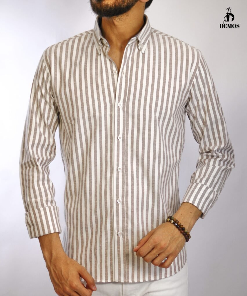 IMG_0636-scaled-1.jpg قميص كم مقلم قطن سادة CH101 - الصورة 1