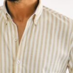 قميص كم مقلم قطن سادة CH102 - Image 2