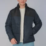 ⁦جاكيت وتربروف – كحلي- Puffer- JK121⁩ - الصورة ⁦2⁩