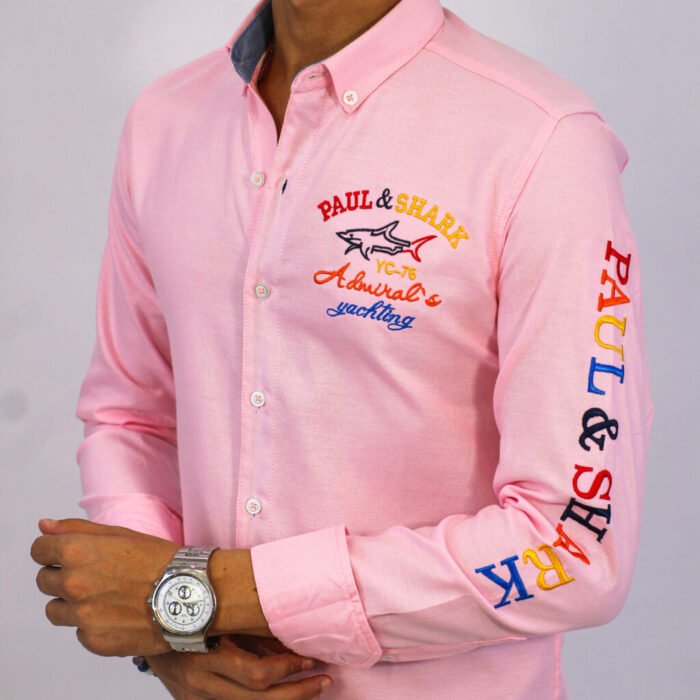 قميص كم قطن تطريز CH103P&S - Image 2