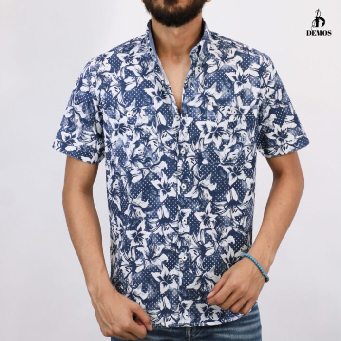 ⁦قميص نص كم مشجر CS103⁩ - الصورة ⁦2⁩