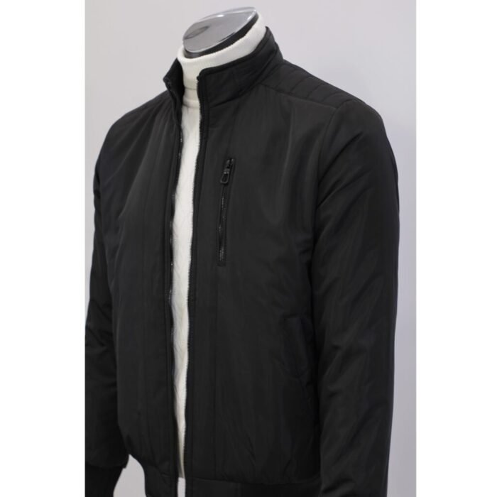 ⁦جاكيت وتربروف سادة - اسود -JK101⁩ - الصورة ⁦3⁩