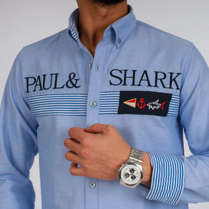 قميص كم قطن تطريز -لبنيCH139 - Image 2