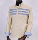 قميص كم قطن تطريز -بيجCH133