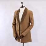 بالطو جوخ - جملي -ياقة كول شال فرو - CT104