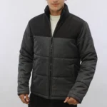 ⁦جاكيت وتربروف – رمادي- Puffer- JK120⁩ - الصورة ⁦2⁩