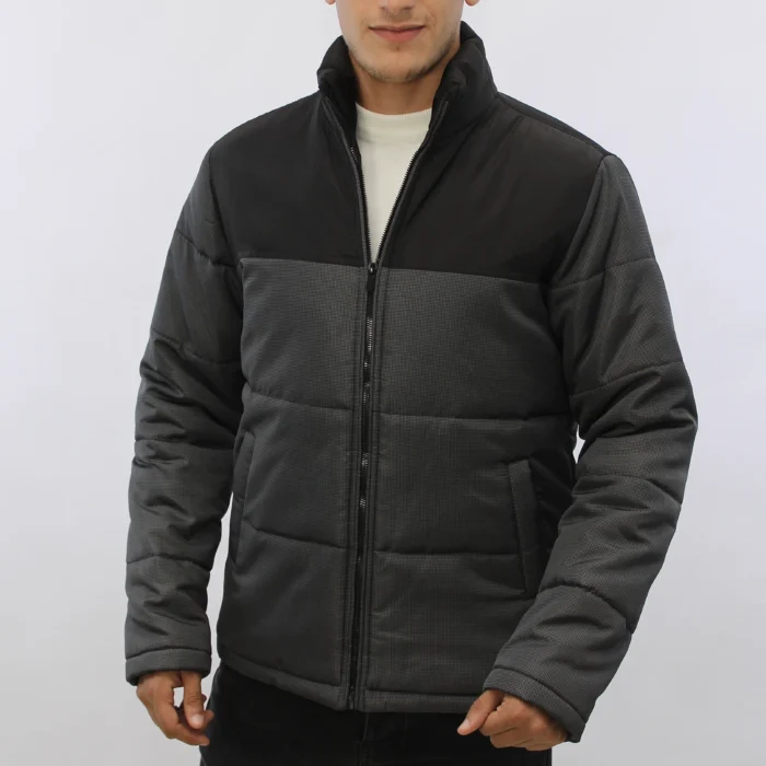 ⁦جاكيت وتربروف – رمادي- Puffer- JK120⁩ - الصورة ⁦2⁩