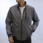 ⁦جاكيت وتربروف سادة - رمادي-JK101⁩ - الصورة ⁦3⁩