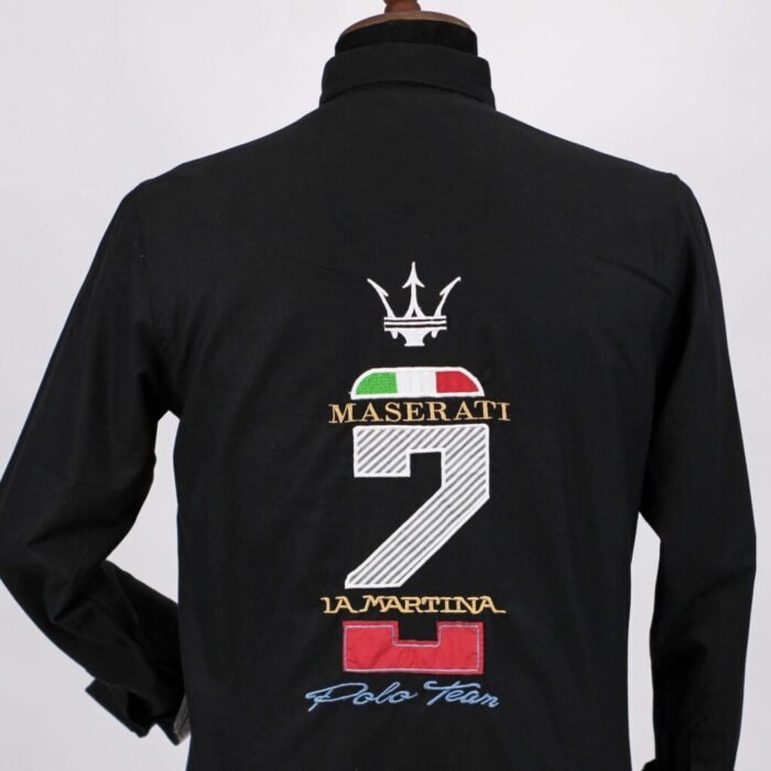 ⁦قميص كم قطن تطريز -اسودCH132⁩ - الصورة ⁦3⁩