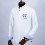 ⁦قميص كم قطن تطريز -ابيضCH131⁩ - الصورة ⁦2⁩