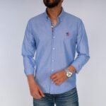 قميص كم قطن تطريز -لبنيCH146