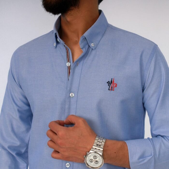 قميص كم قطن تطريز -لبنيCH146 - Image 2