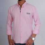 قميص كم قطن  BOSS تطريز -روز CH163