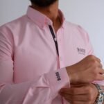 قميص كم قطن  BOSS تطريز -روز CH163 - الصورة 3