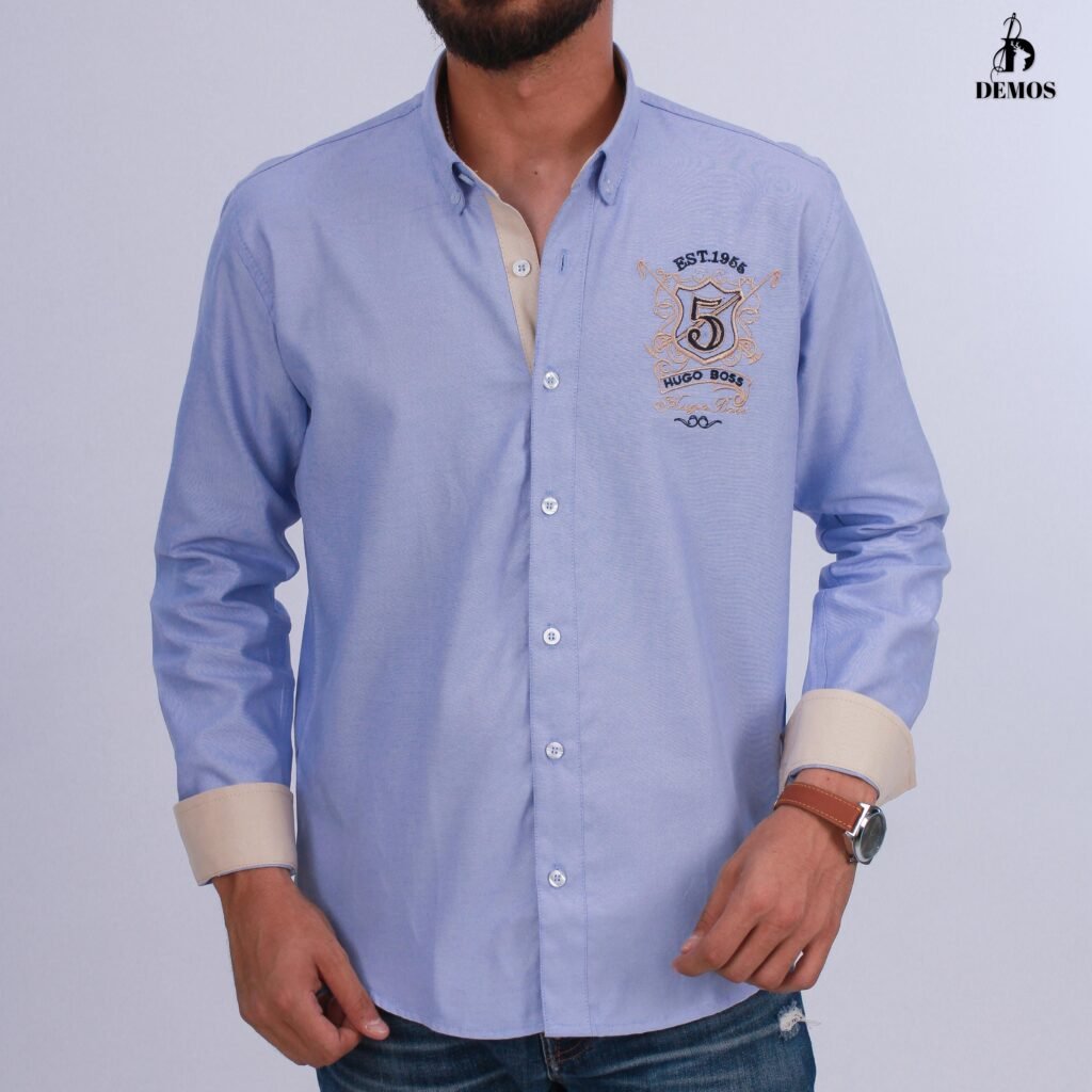 WhatsApp-Image-2025-07-30-a.jpeg قميص كم قطن تطريز -لبني CH166 - الصورة 1