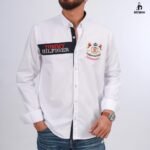 قميص كم قطن تطريز -ابيض CH175