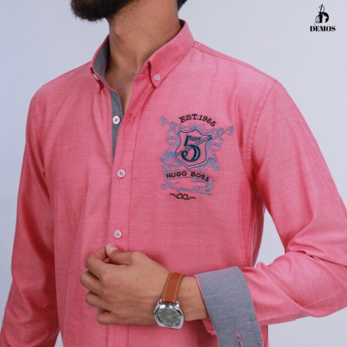 قميص كم قطن تطريز -كشمير CH164 - Image 2