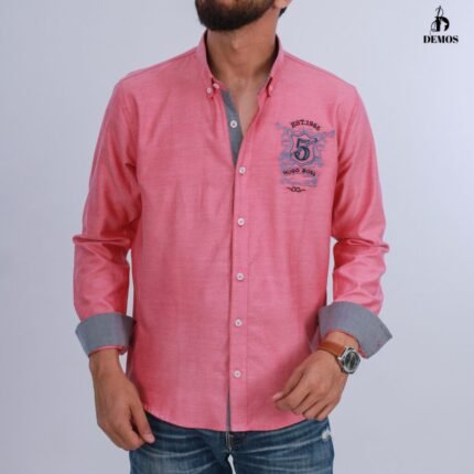 قميص كم قطن تطريز -كشمير CH164