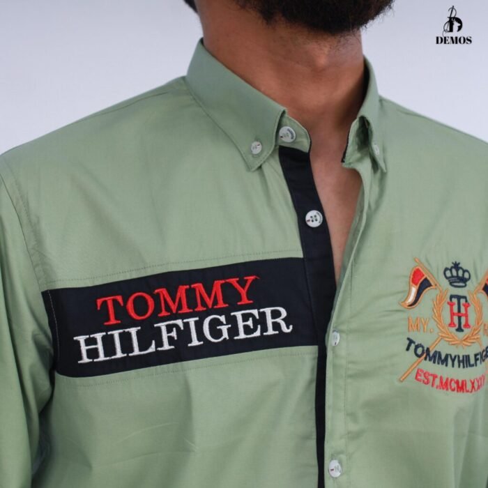 قميص كم قطن تطريز -منت CH173 - Image 2