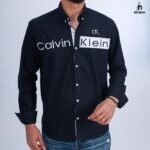 قميص كم قطن تطريز -كحلي CH171