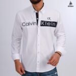 قميص كم قطن تطريز -ابيض CH172