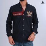 قميص كم قطن تطريز -كحلي CH176