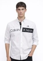 قميص كم قطن تطريز -ابيض CH172