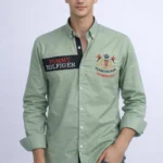 قميص كم قطن تطريز -منت CH173