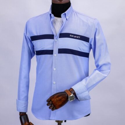 قميص كم قطن تطريز -لبنيCH128