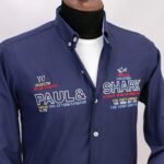 قميص كم قطن تطريز -كحليCH115 - Image 2