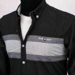 قميص كم قطن تطريز -اسودCH125 - Image 2