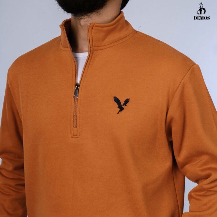 سويت شيرت نص سوسته ميلتون A.E - برتقالي - Image 2