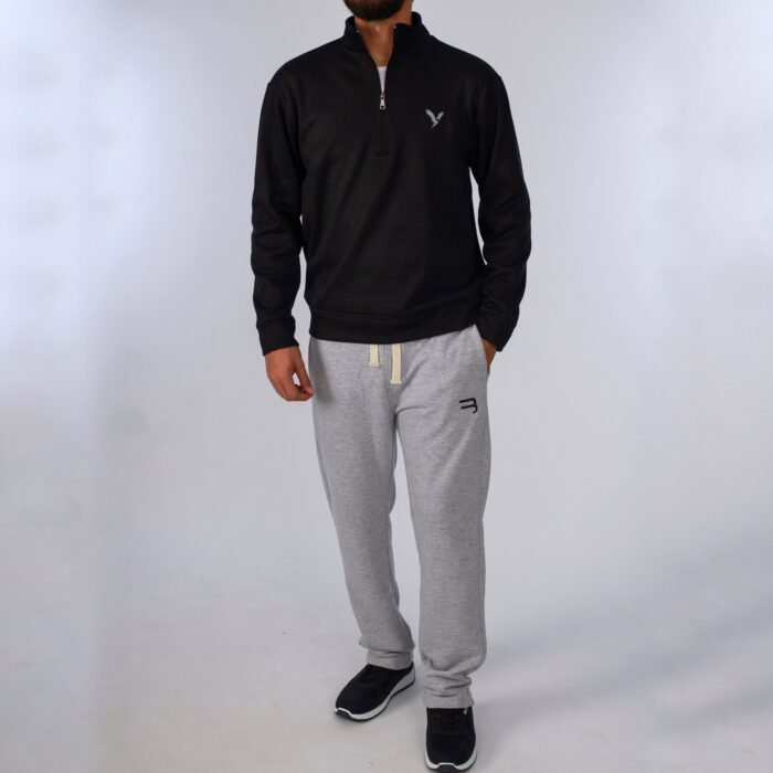 ⁦سويت شيرت نص سوسته ميلتون A.E - اسود⁩ - الصورة ⁦3⁩