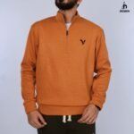 سويت شيرت نص سوسته ميلتون A.E - برتقالي