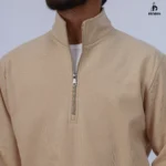 ⁦سويت شيرت نص سوسته ميلتون ساده- بيج⁩ - الصورة ⁦2⁩