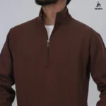 سويت شيرت نص سوسته ميلتون ساده- بني - Image 2