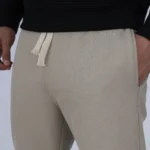 سويت بانتس قطن WAFFLE-بيج فاتح - Image 3