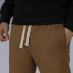 سويت بانتس قطن WAFFLE-بني - Image 3